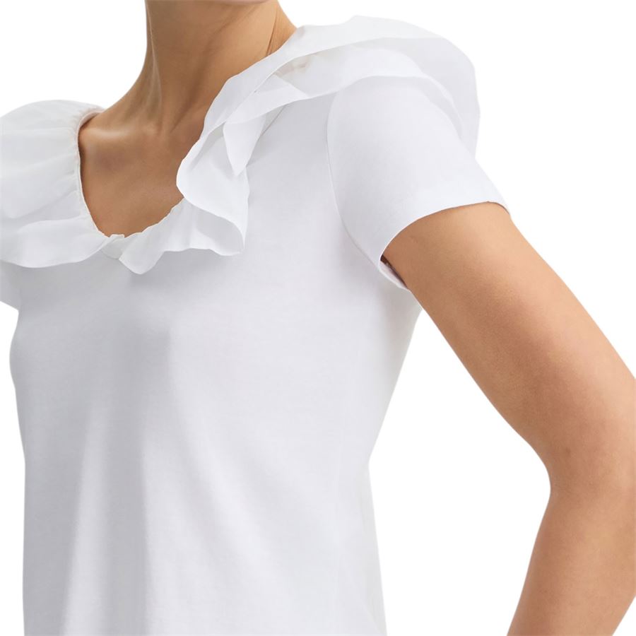 T-shirt in cotone con rouches da donna Liu Jo | WA5364J6308W9434